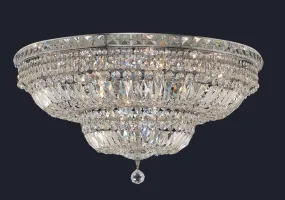 18 Light Flush Mount from the Tranquil Collection in Chrome Finish by Elegant Lighting