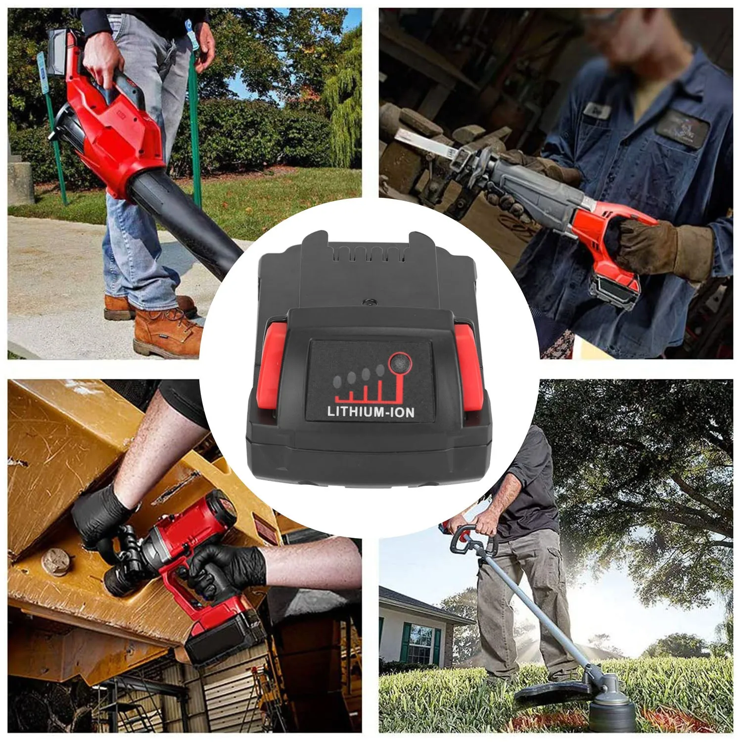 18V Battery Replacement Compatible with Milwaukee M18 Cordless Power Tool