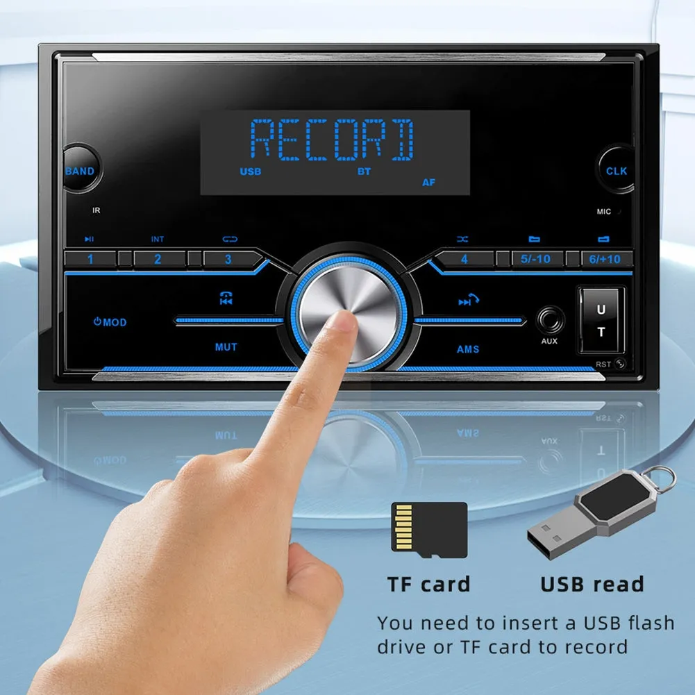 2-Din 12V Car Radio Stereo Remote Control Audio Music MP3 Player