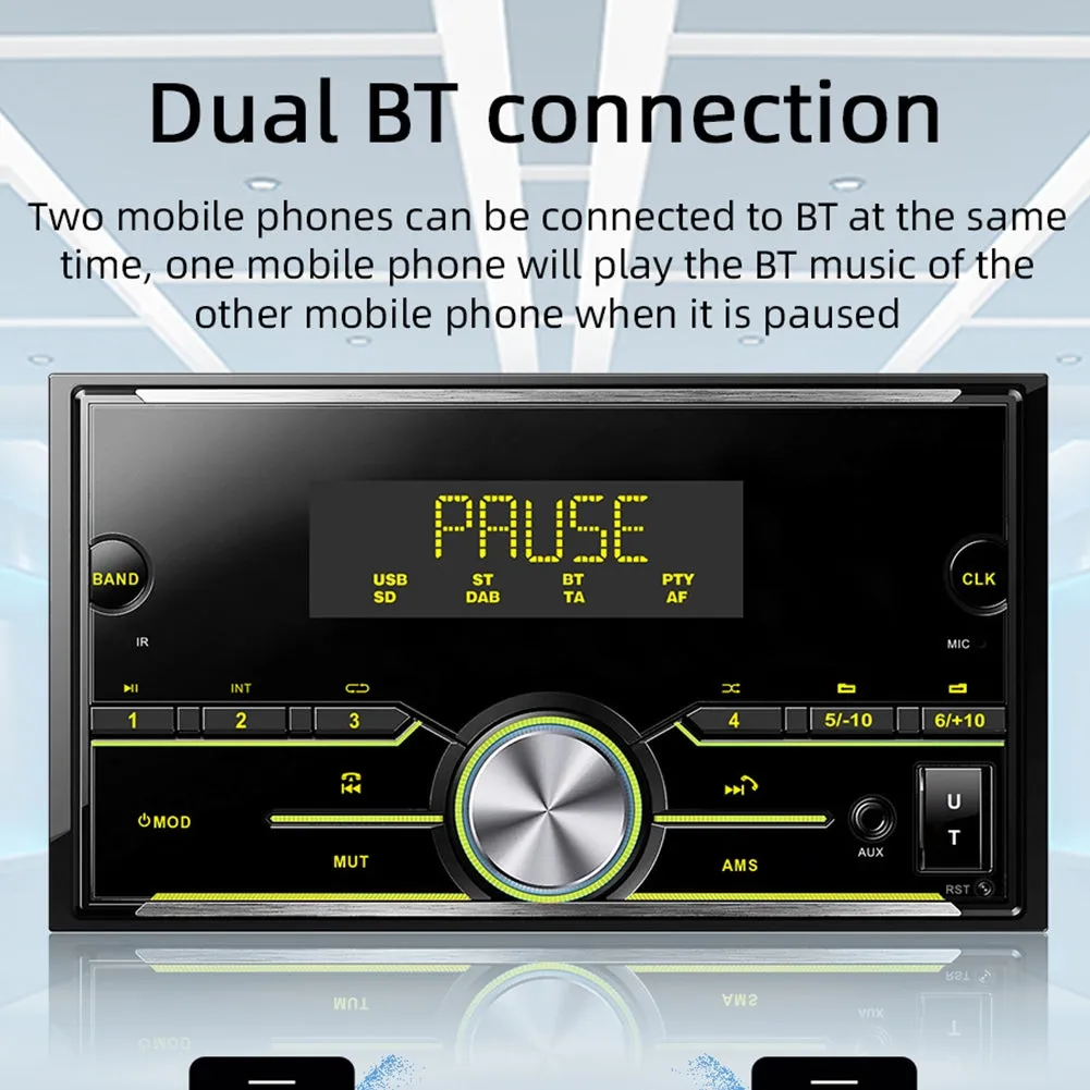 2-Din 12V Car Radio Stereo Remote Control Audio Music MP3 Player