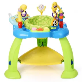 2-in-1 Baby Jumperoo Adjustable Sit-to-stand Activity Center-Green