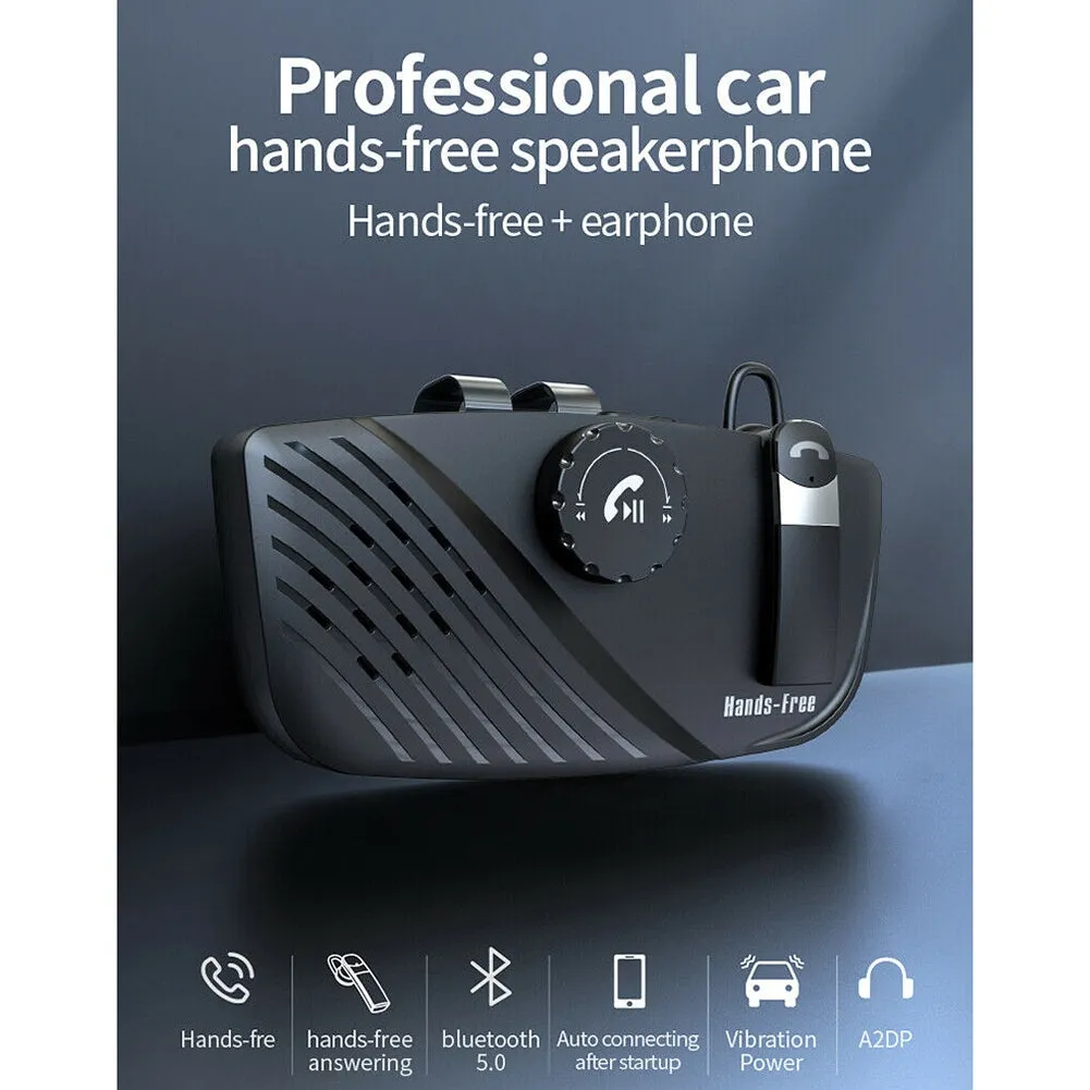 2-in-1 Handsfree Speakerphone Car Kit Sun Visor Wireless