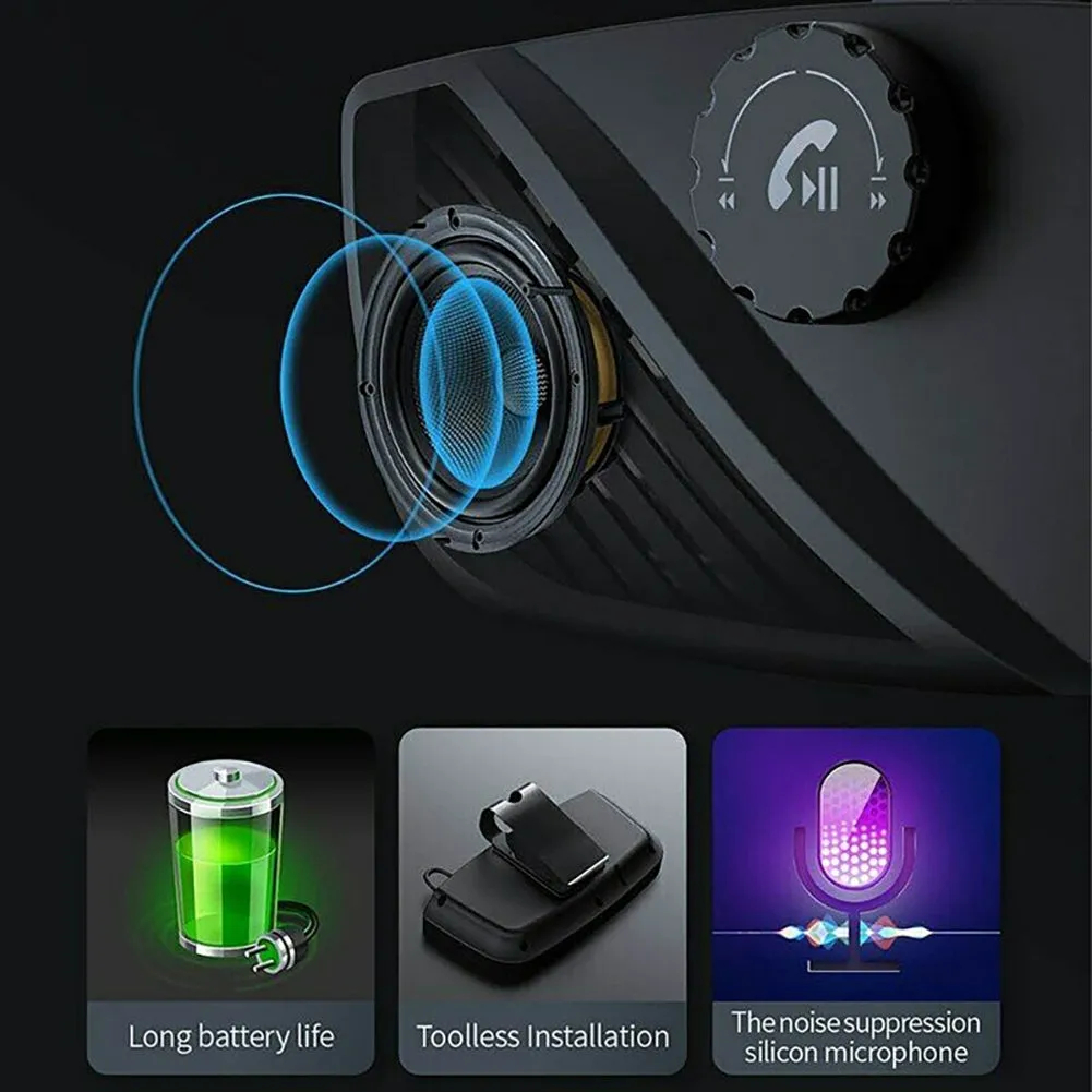 2-in-1 Handsfree Speakerphone Car Kit Sun Visor Wireless