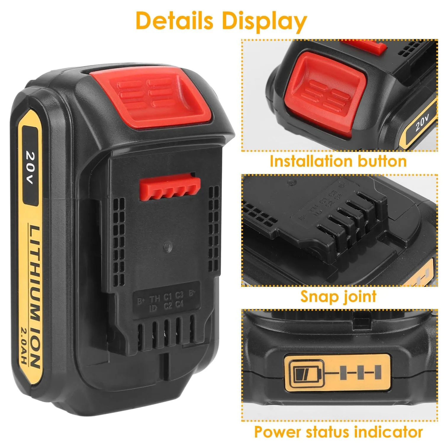 20V Replacement Battery Fit for Dewalt DCB