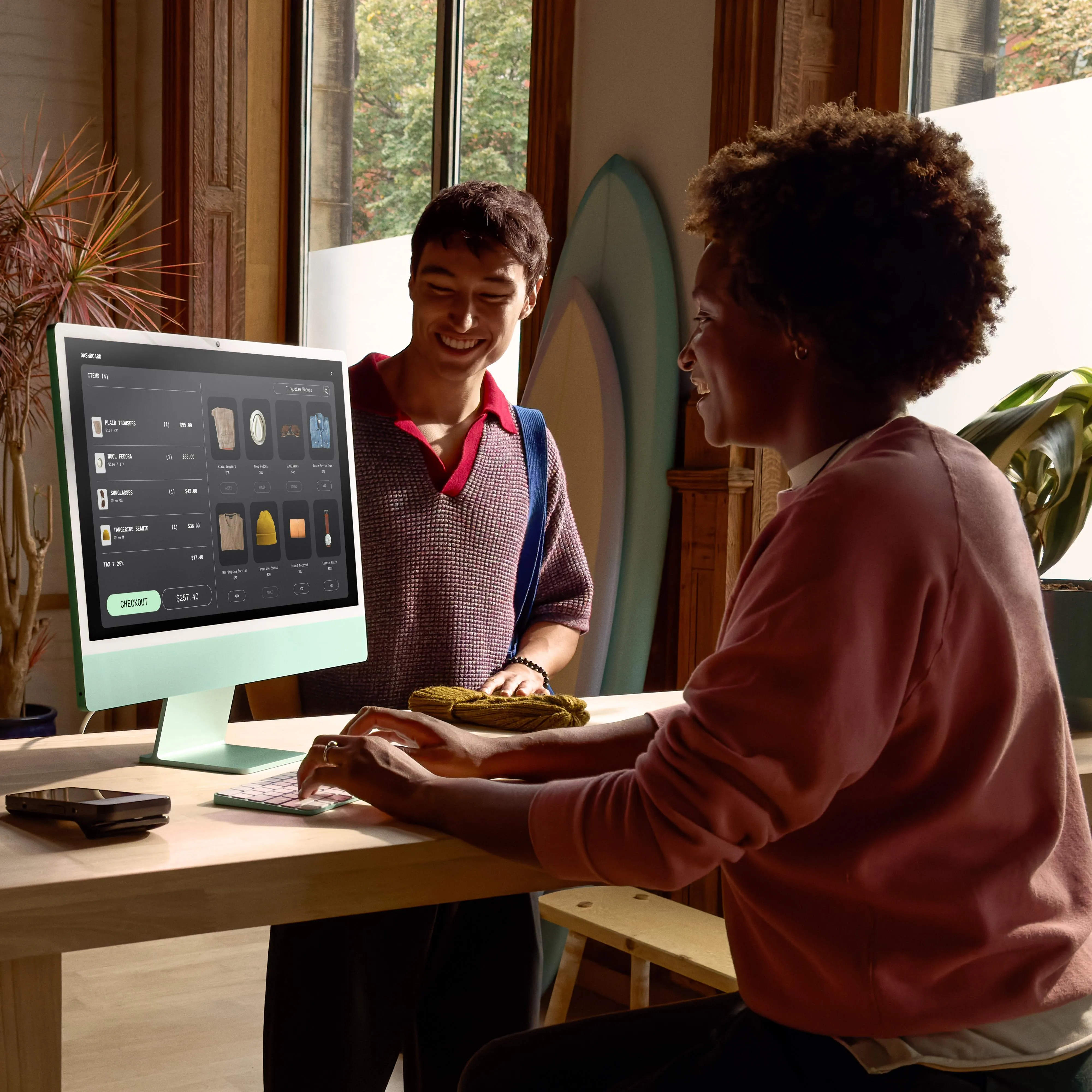 24-inch iMac with Retina 4.5K display: Apple M4 chip with 8-core CPU and 8-core GPU, 256GB SSD - Green