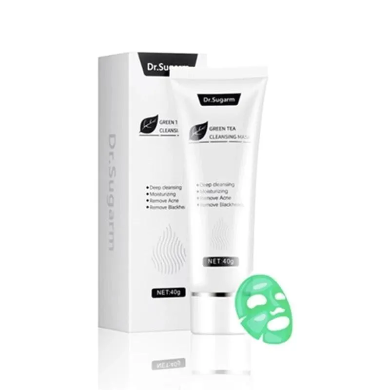 40g Dr. Sugarm Green Tea Blackhead Mask Skin Care Remove Acne Nose Deep Cleansing