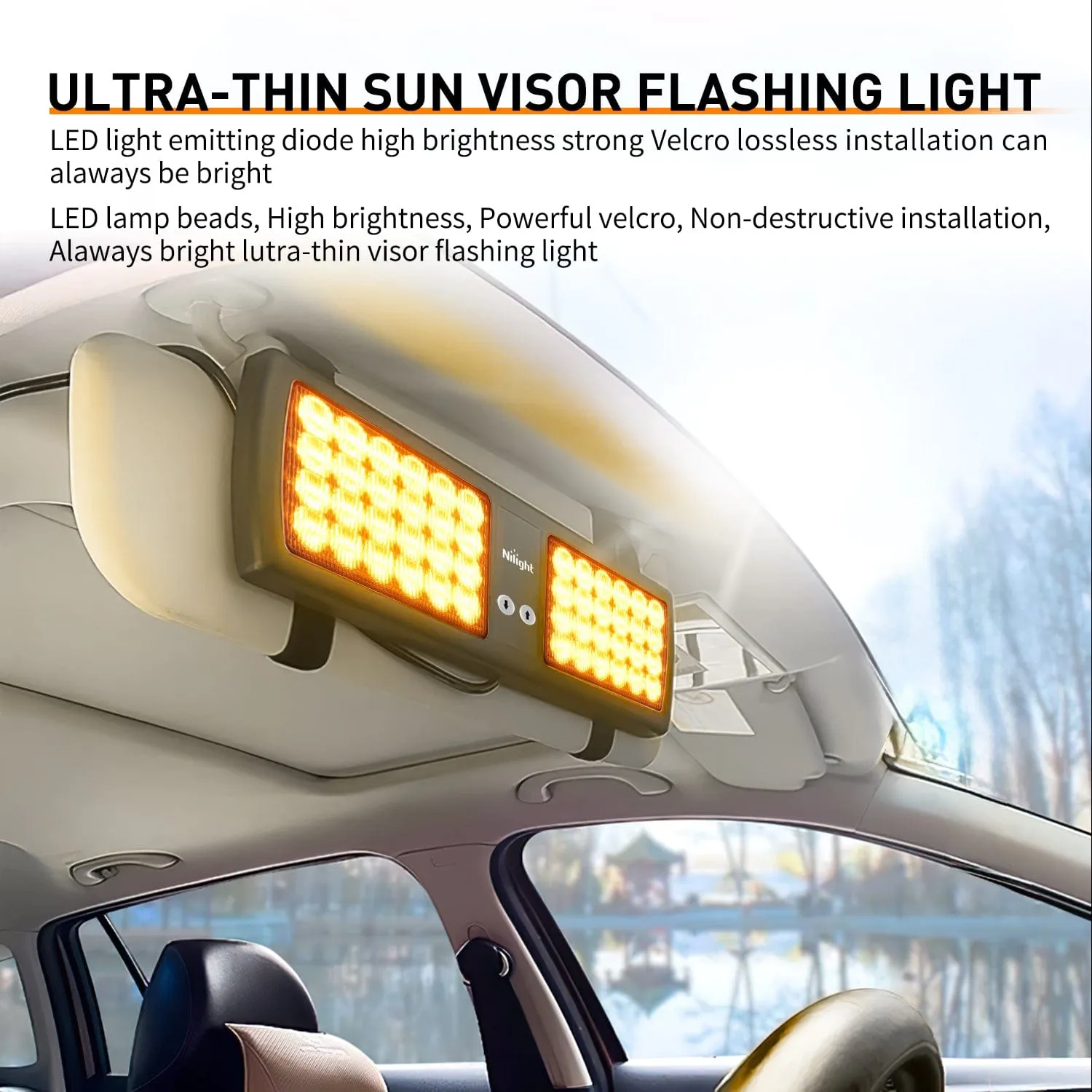 48 LED Amber Emergency Warning Strobe Lights
