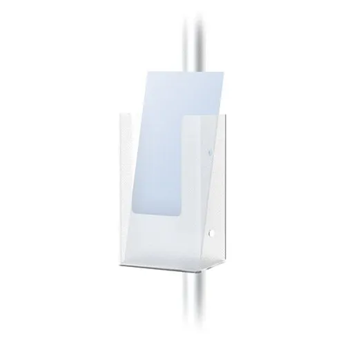 Adjustable 11x17 Pedestal Sign Holder with Square Base | Slide-In Frame Design