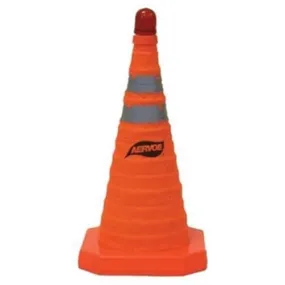 Aervoe 1190 18" Safety Cone - Collapsible with Red LED Flashing Beacon