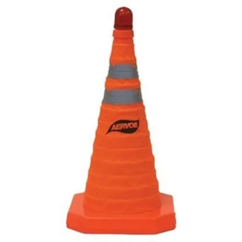 Aervoe 1190 18" Safety Cone - Collapsible with Red LED Flashing Beacon