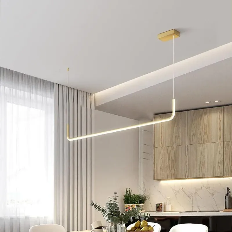 Alain Modern LED Line Chandelier