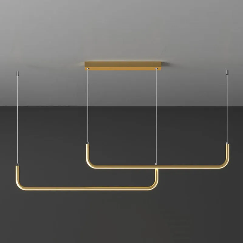 Alain Modern LED Line Chandelier