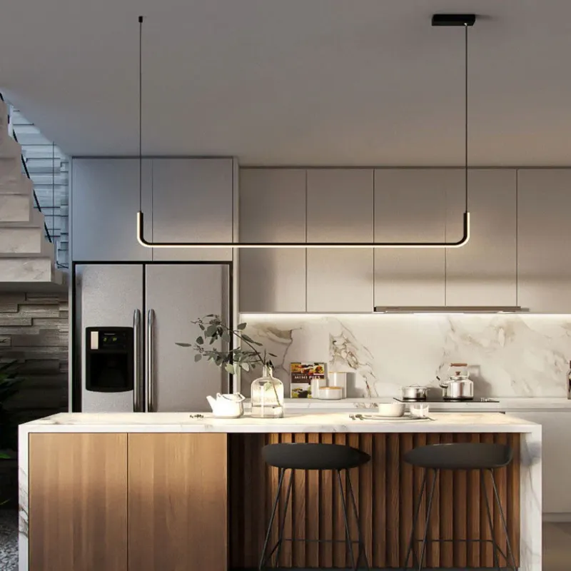 Alain Modern LED Line Chandelier