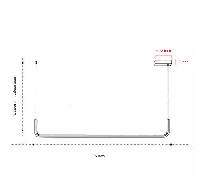 Alain Modern LED Line Chandelier