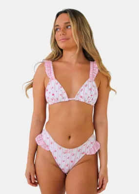 Alina Cottage Rose Ruffle Top