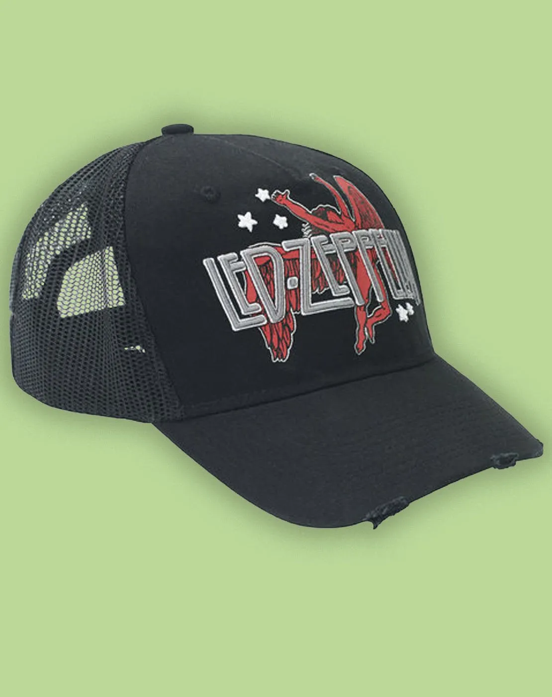 Amplified Led Zeppelin Icarus Distressed Trucker Cap