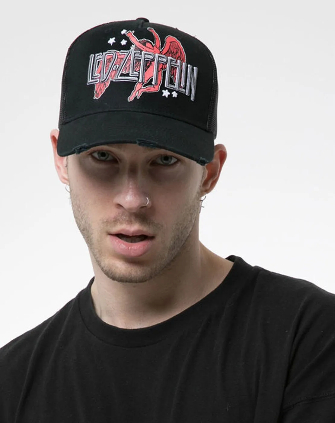 Amplified Led Zeppelin Icarus Distressed Trucker Cap