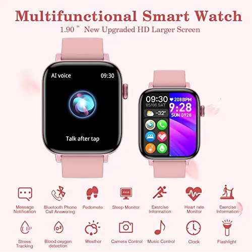 Android Smartwatch for Women Men for iOS and Android