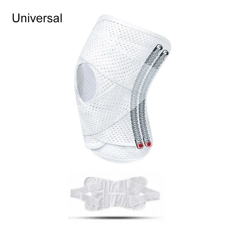 Anyfit 1PC Sports Kneepad 45-53cm White Universal Elastic Fitness Gear Knee Cushioning Padding Equipment Brace Protector