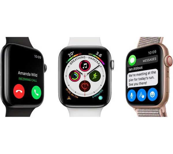 Apple Watch Series 4 GPS   Cellular Silver Aluminium with White Sports Band, 40mm - Acceptable