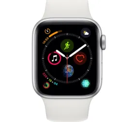Apple Watch Series 4 GPS   Cellular Silver Aluminium with White Sports Band, 40mm - Acceptable