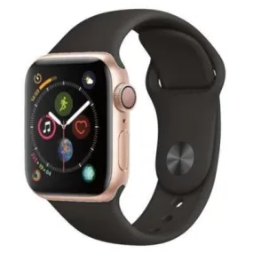 Apple Watch Series 4 GPS Gold Aluminium with Black Sports Band, 40mm - Good