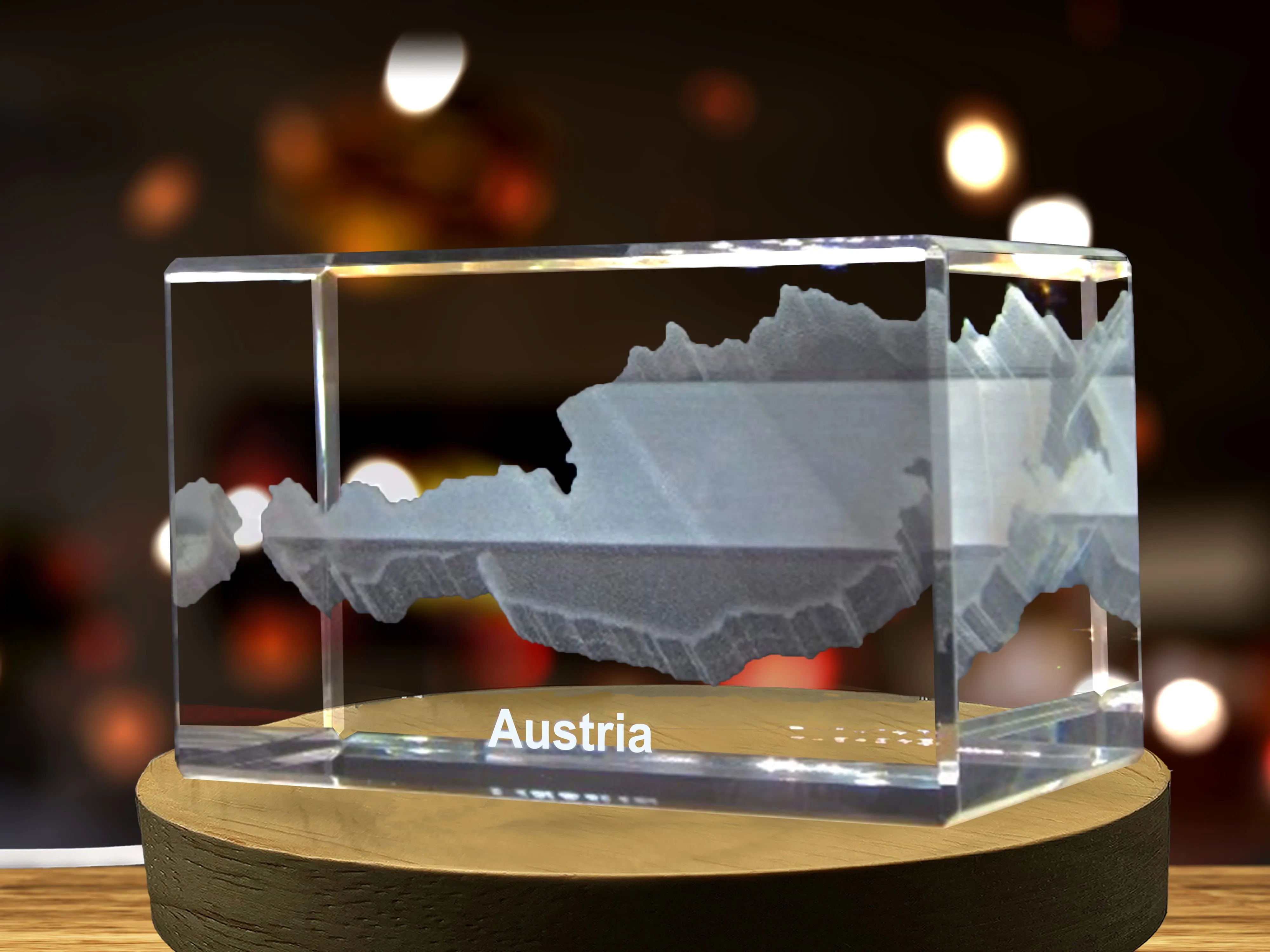 Austria 3D Engraved Crystal 3D Engraved Crystal Keepsake/Gift/Decor/Collectible/Souvenir