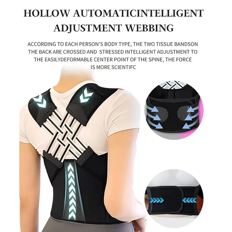 Back Posture Corrector Brace for Women Breathable Elastic Back Posture Correction Belt Adjustable Shoulder for Students Kids