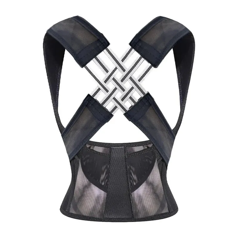 Back Posture Corrector Brace for Women Breathable Elastic Back Posture Correction Belt Adjustable Shoulder for Students Kids