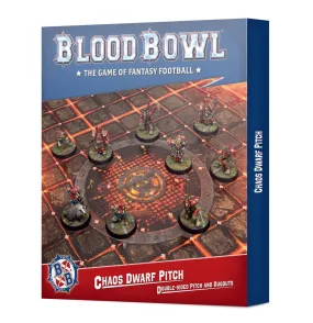 Blood Bowl: Chaos Dwarf Pitch - Double Sided Pitch and Dugouts