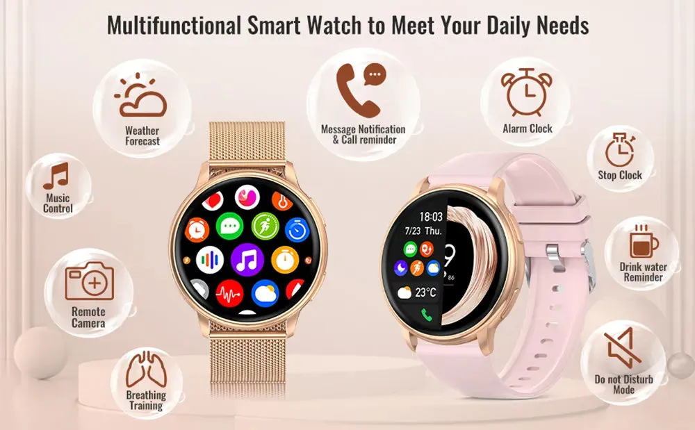 Bluetooth Health Monitoring Smartwatch For Android & IOS