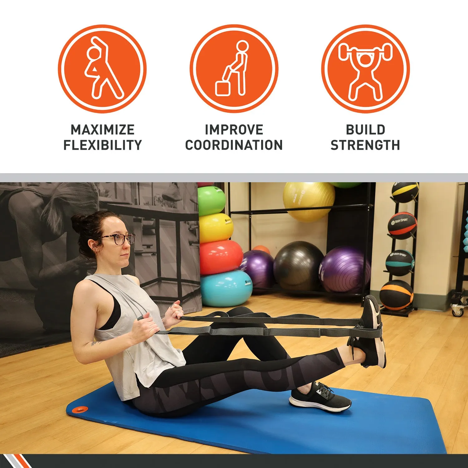BodySport&reg; Static Stretch Strap