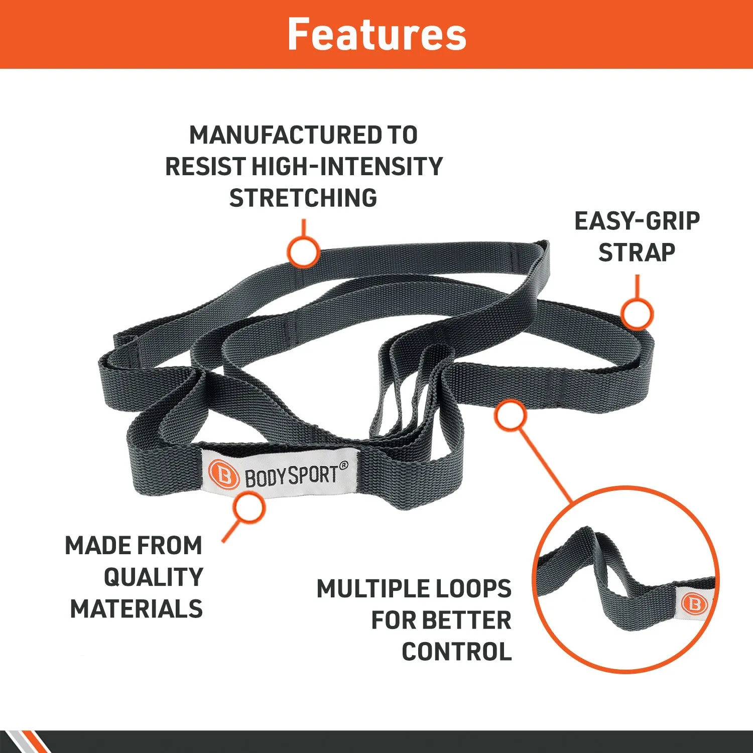 BodySport&reg; Static Stretch Strap