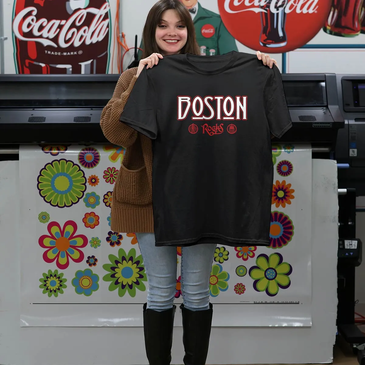 Boston Zeppelin Style Black T-Shirt, 100% Cotton, S-XXL, Unisex 100% Cotton, Unique Tshirts