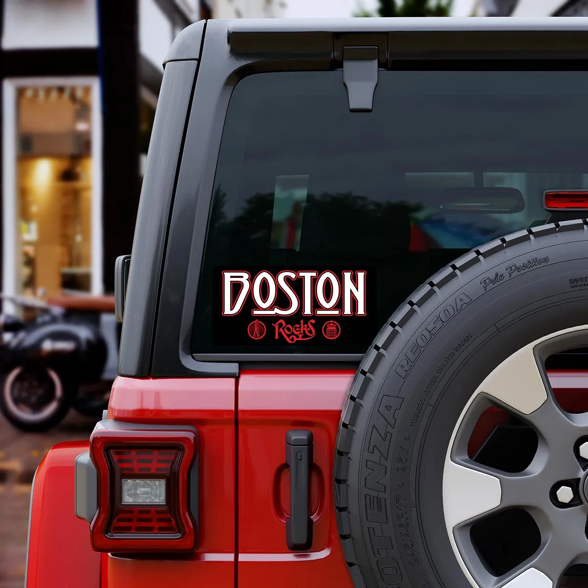 Boston Zeppelin Style Die Cut Vinyl Sticker