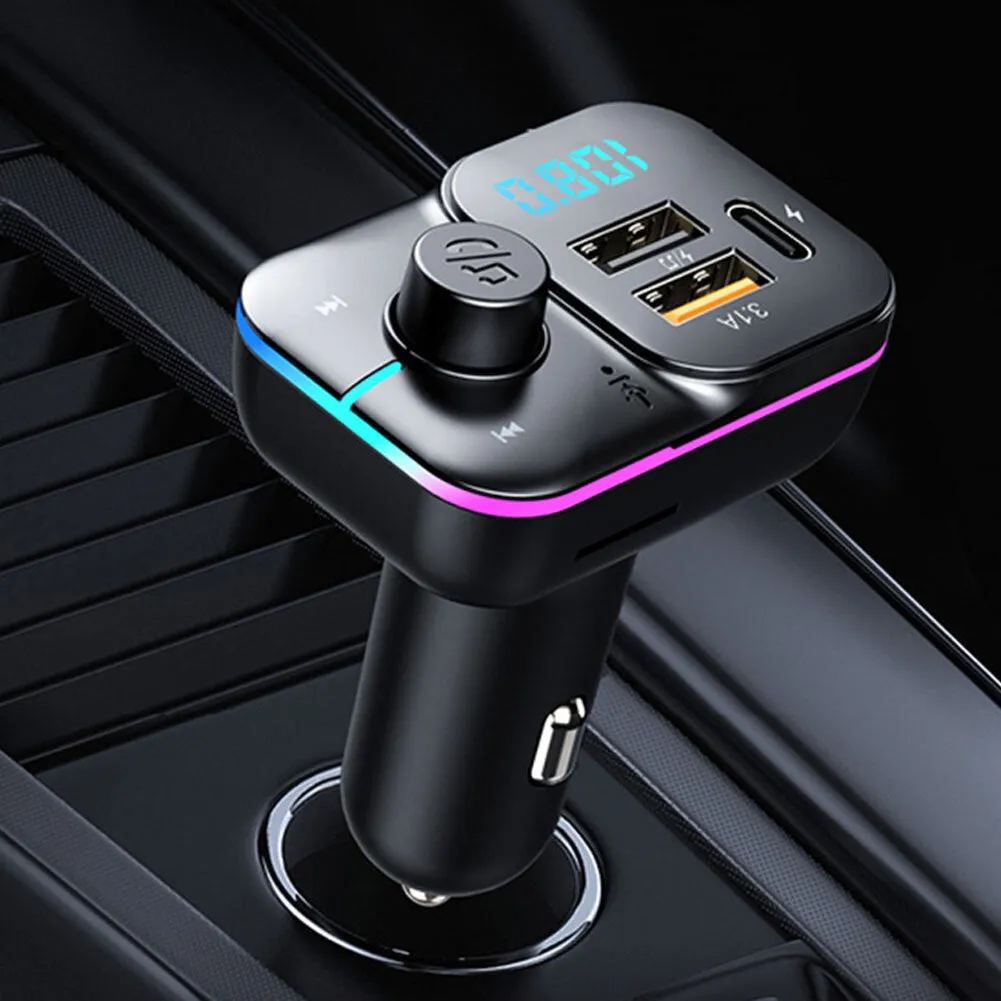 C24 Car FM Transmitter Bluetooth Wireless Handsfree Audio Dual
