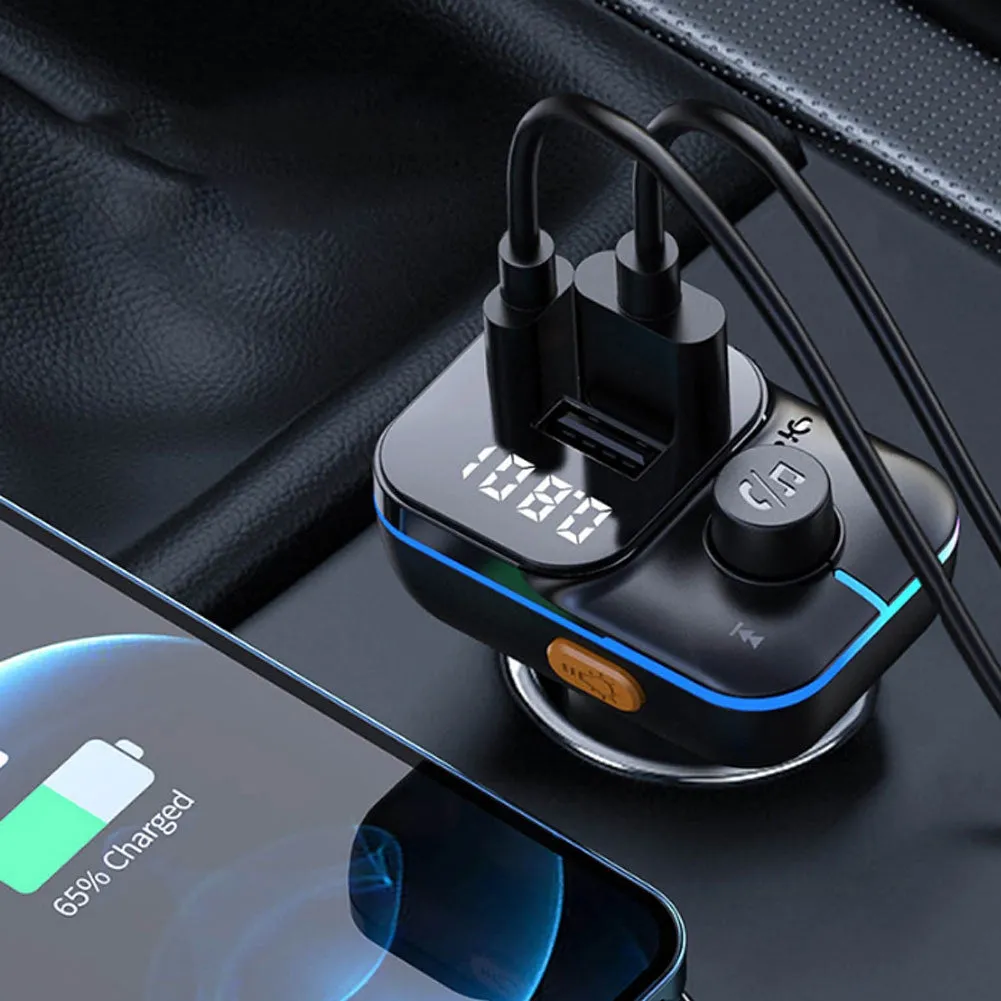 C24 Car FM Transmitter Bluetooth Wireless Handsfree Audio Dual