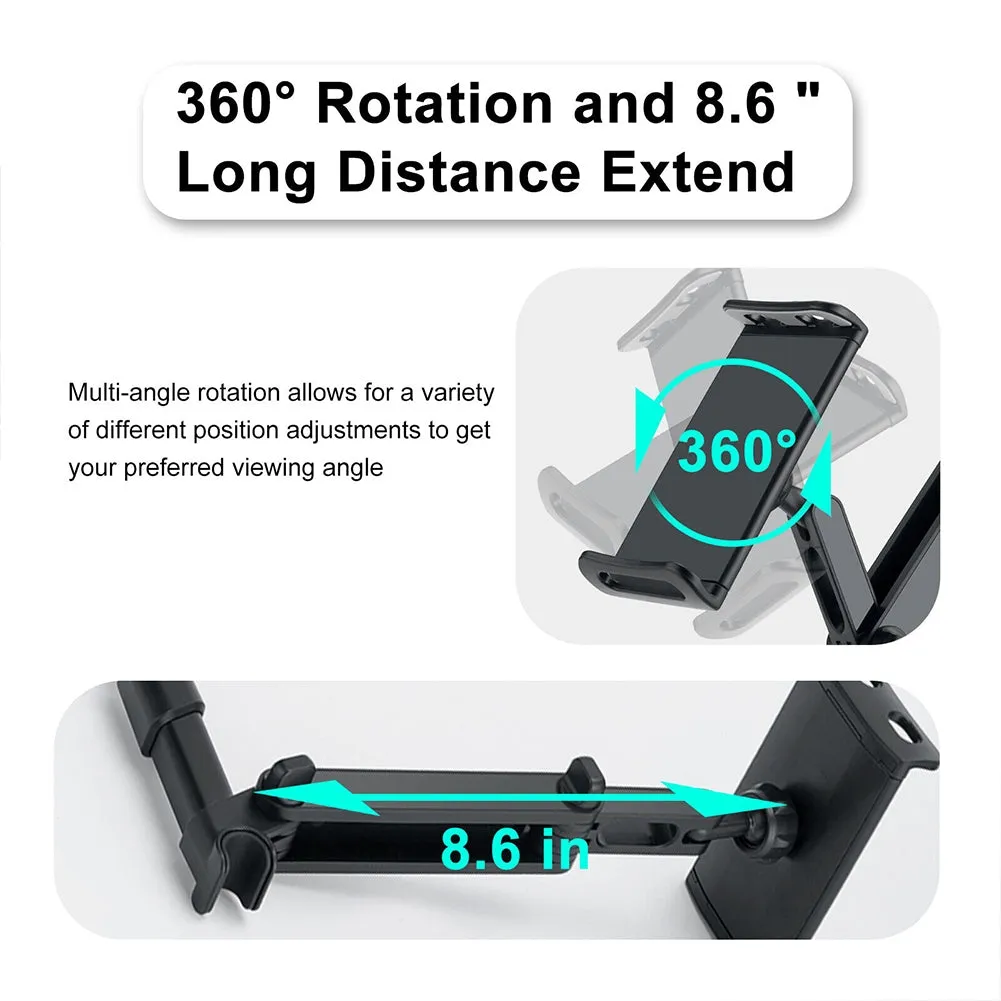 Car Headrest Tablet Mount Holder Compatible For Ipad Mobile Phone