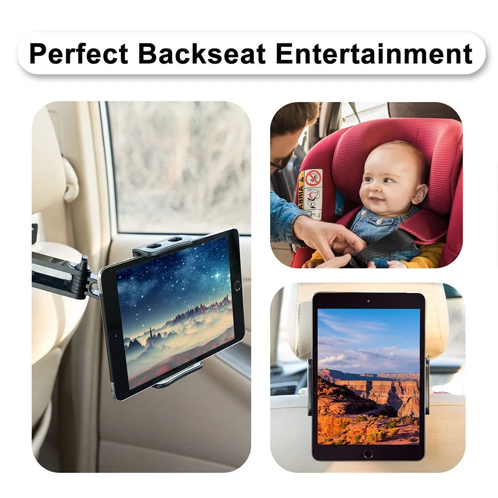 Car Headrest Tablet Mount Holder Compatible For Ipad Mobile Phone
