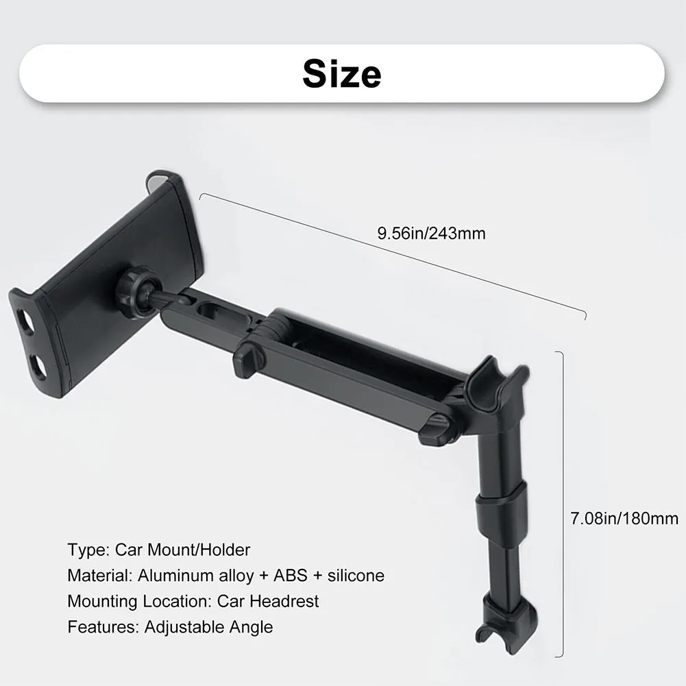 Car Headrest Tablet Mount Holder Compatible For Ipad Mobile Phone