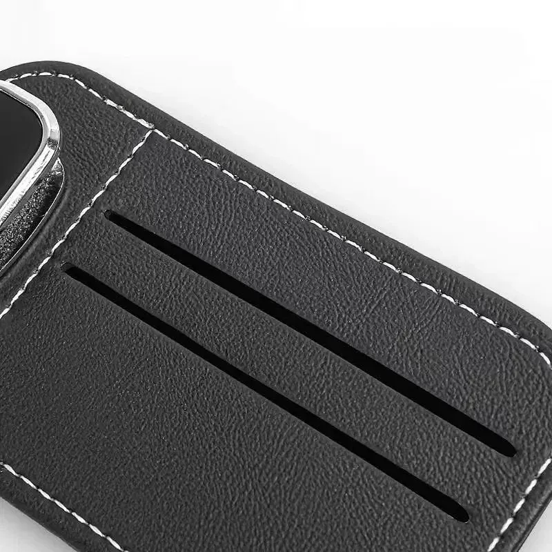 Color Name: Beige - Multi-function Sunglasses Holder, Leather