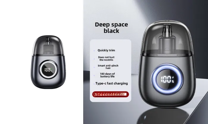 Compact Nose Hair Trimmer With Type-C Charging