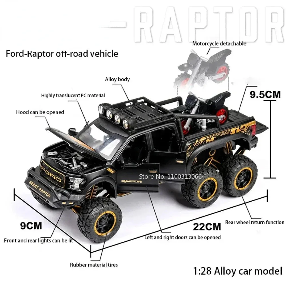 Diecast Model Ford Raptor F150 6x6 1/24