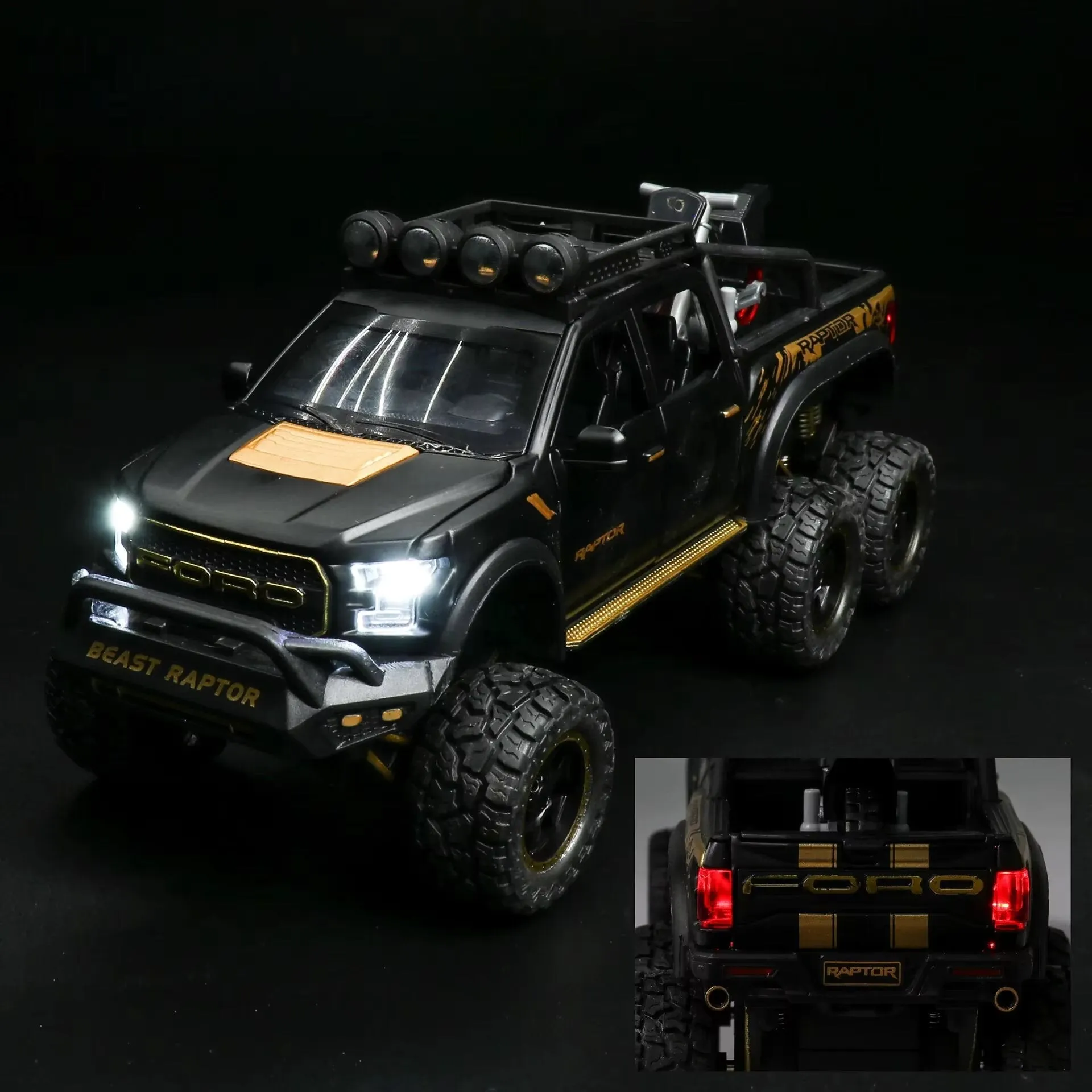 Diecast Model Ford Raptor F150 6x6 1/24