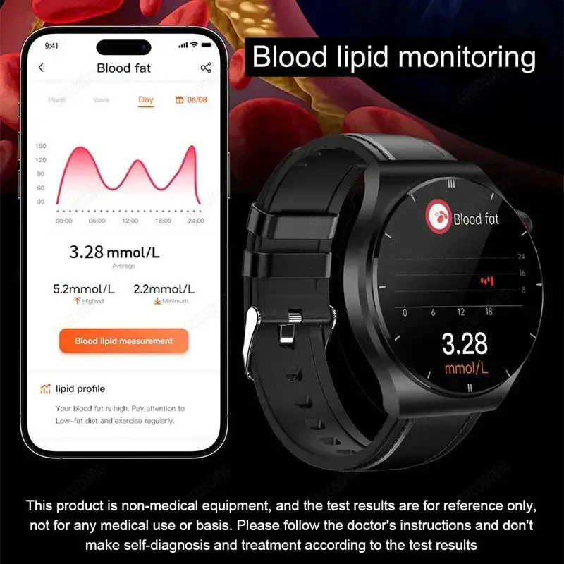 Elegance® Laser Treatment Smartwatch Blood Glucose Blood Oxygen Uric Acid Lipid Health Monitoring