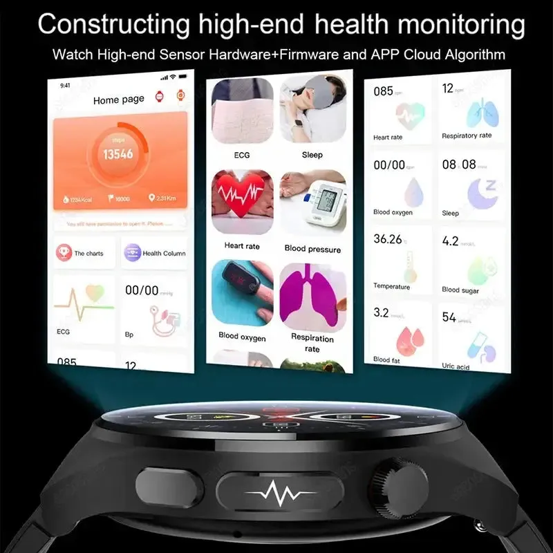 Elegance® Laser Treatment Smartwatch Blood Glucose Blood Oxygen Uric Acid Lipid Health Monitoring