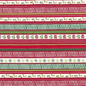 Fabric - "Deck the Halls" - Cut & Sold By the Yard / For Sewing & Craft Projects / Sold By the Yard - Continuous Length / 100% Washable Cotton (FINAL SALE)