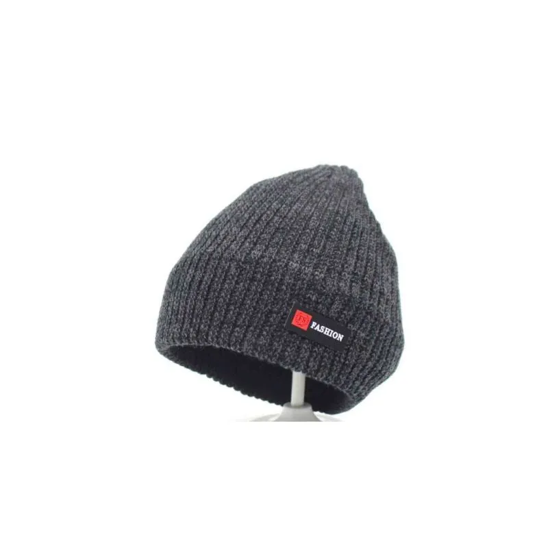 Fleece Lined Knit Beanie Hat
