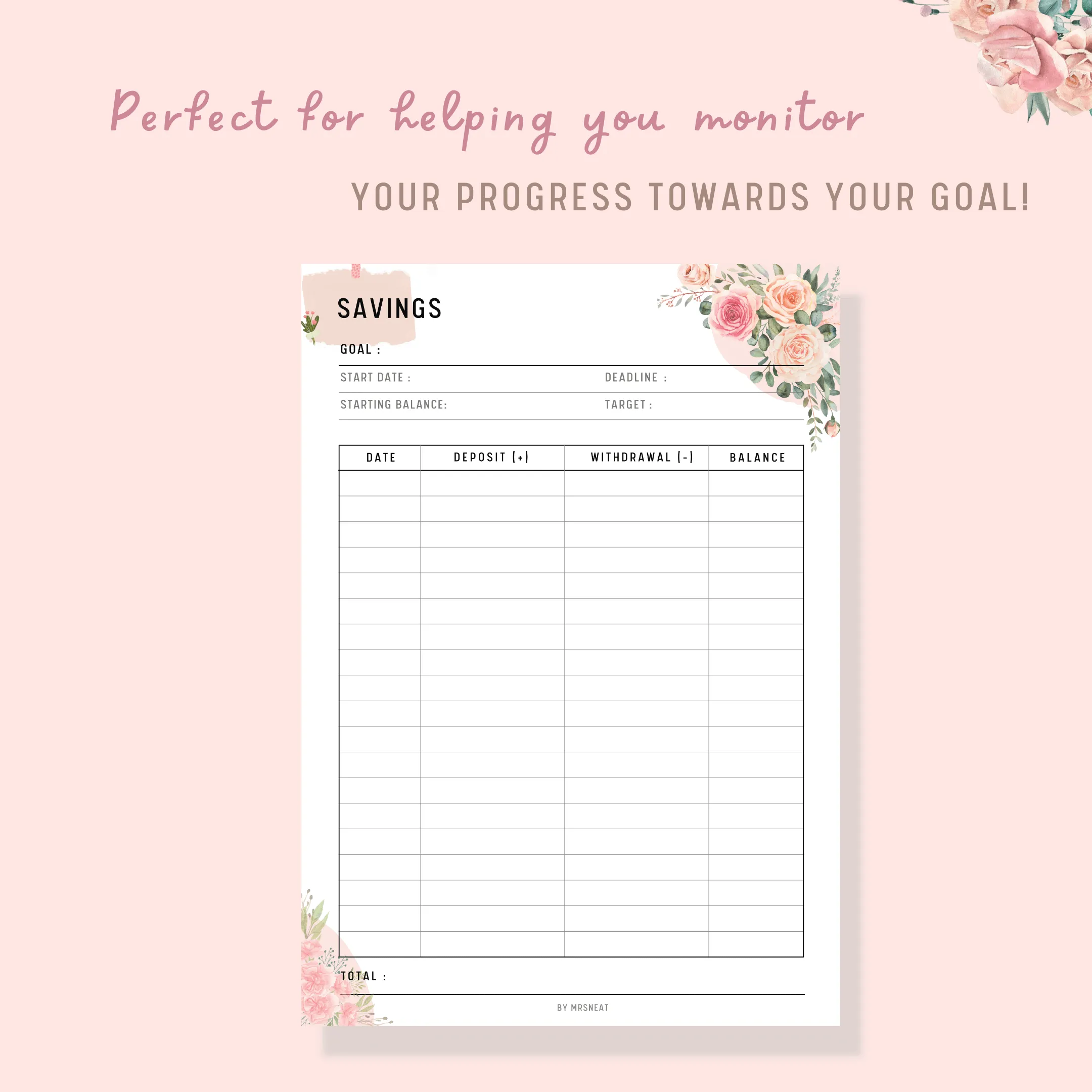 Floral Savings Tracker - M067