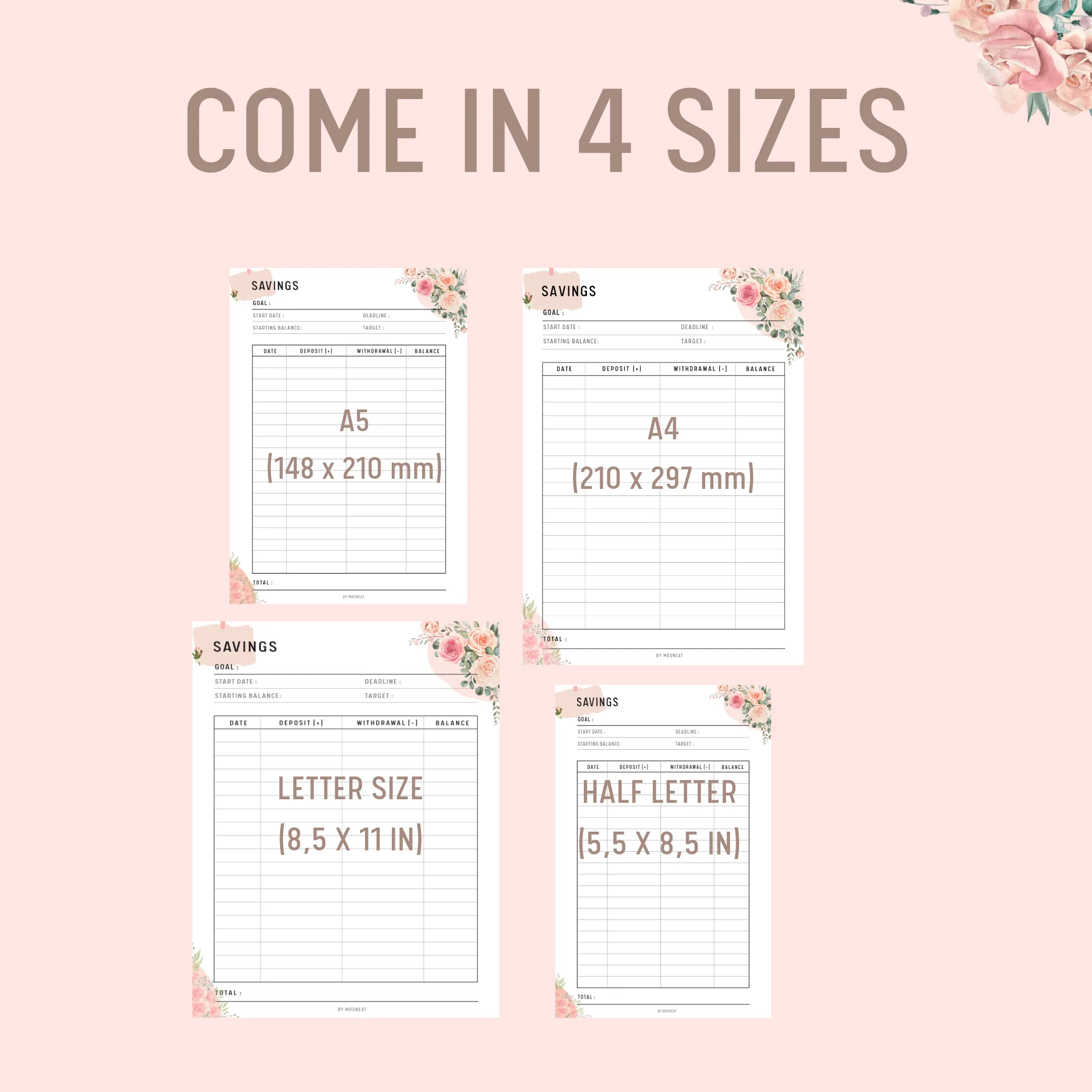 Floral Savings Tracker - M067
